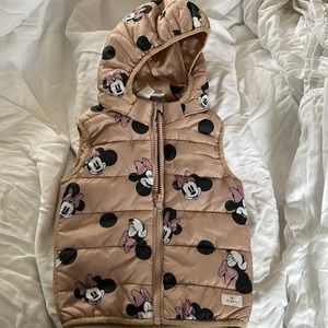 EUC H&M Minnie Vest with Hood sz 12 months
